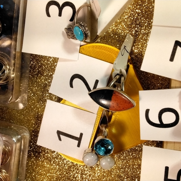 Sterling silver gemstone ring size 9 - Picture 2 of 6